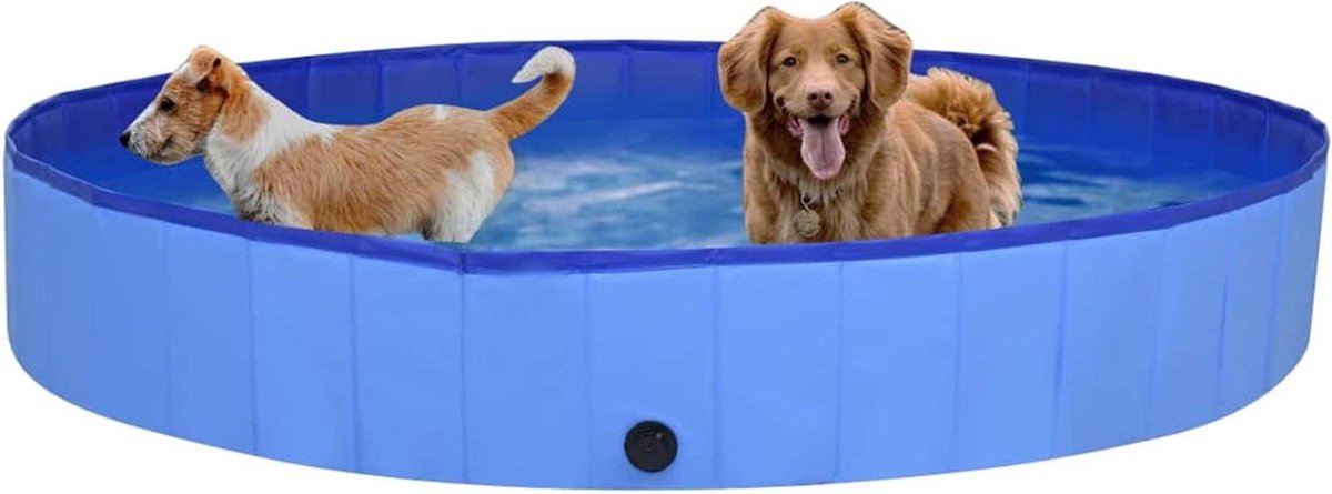 Hondenzwembad Opvouwbaar - Kinderbad Buiten - Zomerse Verkoeling - Antislip Oppervlak - 200 x 30 cm - Blauw