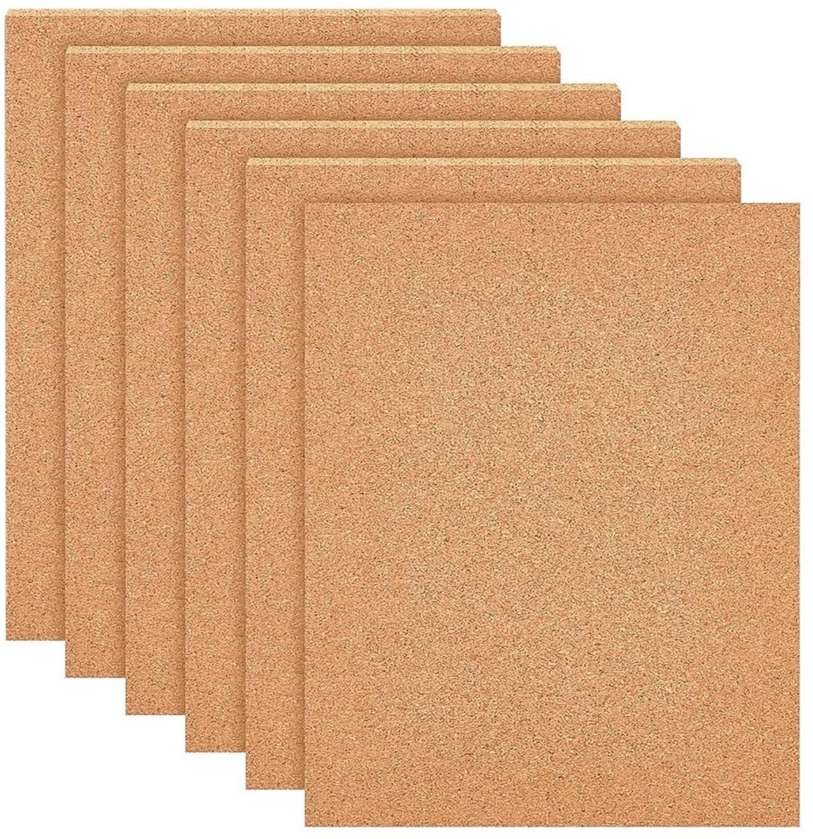 Omgoods- Kurkplaten 6 Stuks - Zelfklevend - Antislip - Kurktegels - Wanddecoratie - 30 x 21 cm - 5 mm Dik - Kurkmat