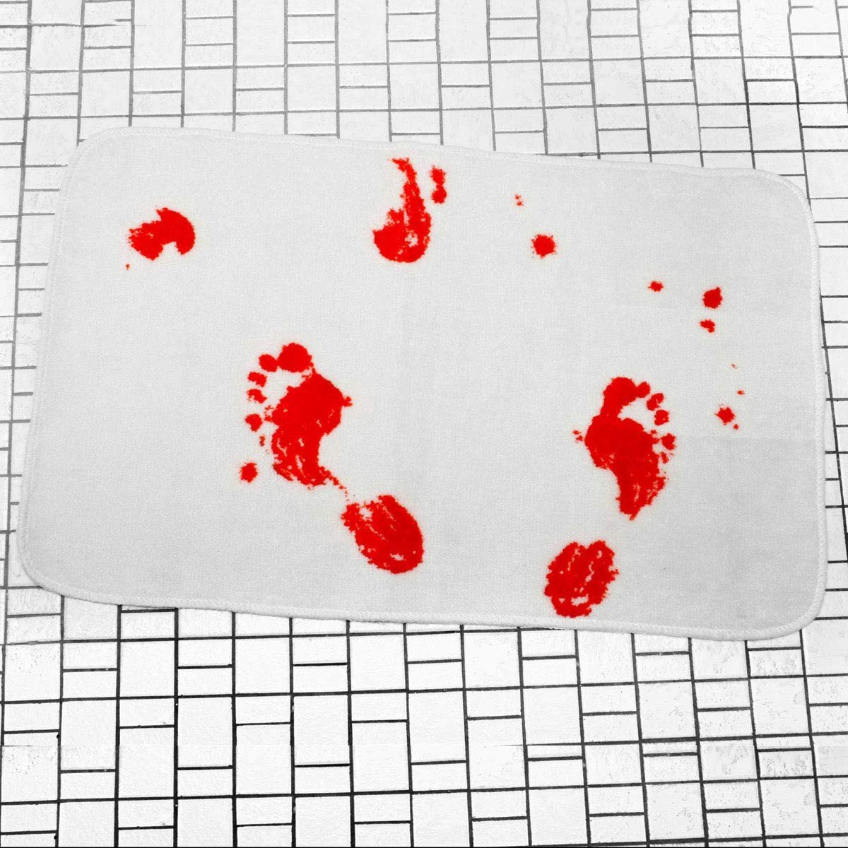 Omgoods - Horror Badmat met Bloedvoeten voor Halloween
