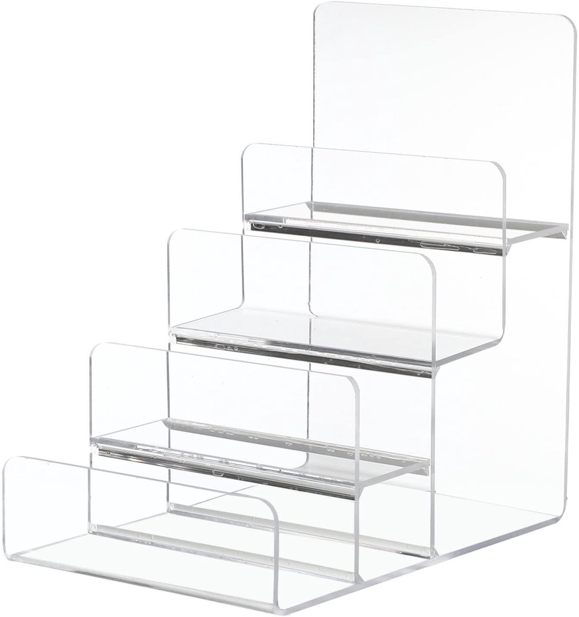 Omgoods- Displaystandaard 4 Lagen - Acryl - Transparant - Multifunctioneel - Opbergrek - Voor Sieraden/Brillen
