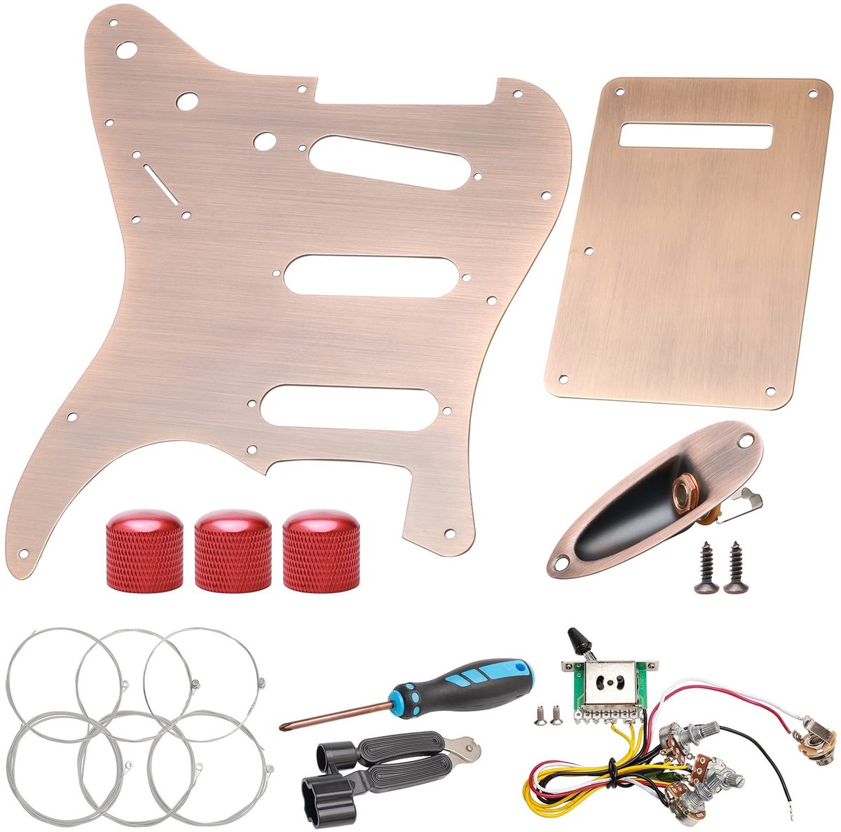 Omgoods - Gitaar Slagplaat en Achterplaat Set voor Fender Stratocaster