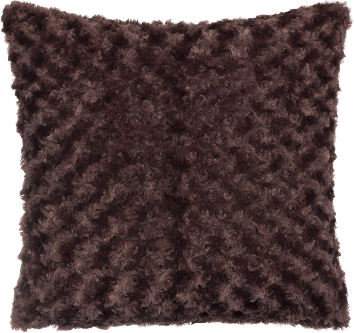 Omgoods - Decoratieve Mink Look Kussen 40 x 40 cm in Bruin