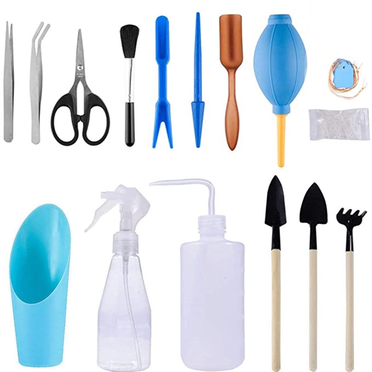 Omgoods - Set van 16 Mini Tuingereedschappen voor Succulenten en Planten