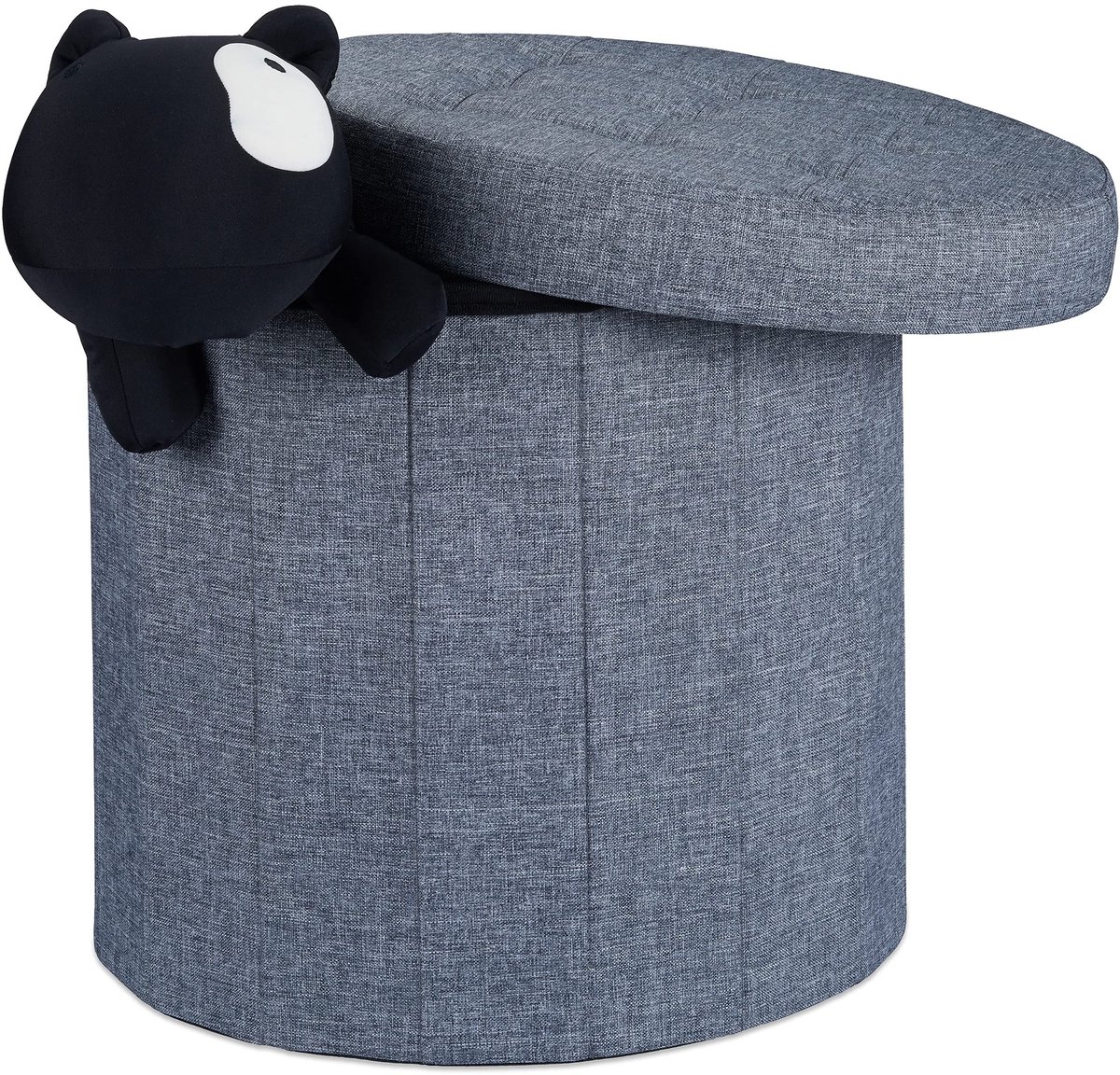 Omgoods - Opvouwbare Kruk met Opbergruimte en Padded Zitting