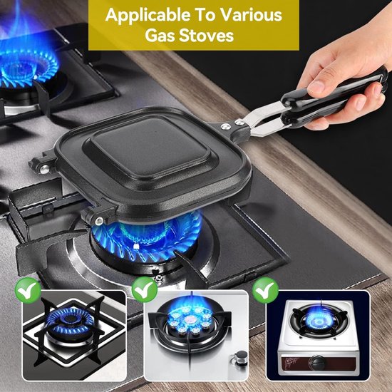 Omgoods - Multifunctionele Dubbelzijdige Sandwich Maker - Non-stick Bakpan — afbeelding 2