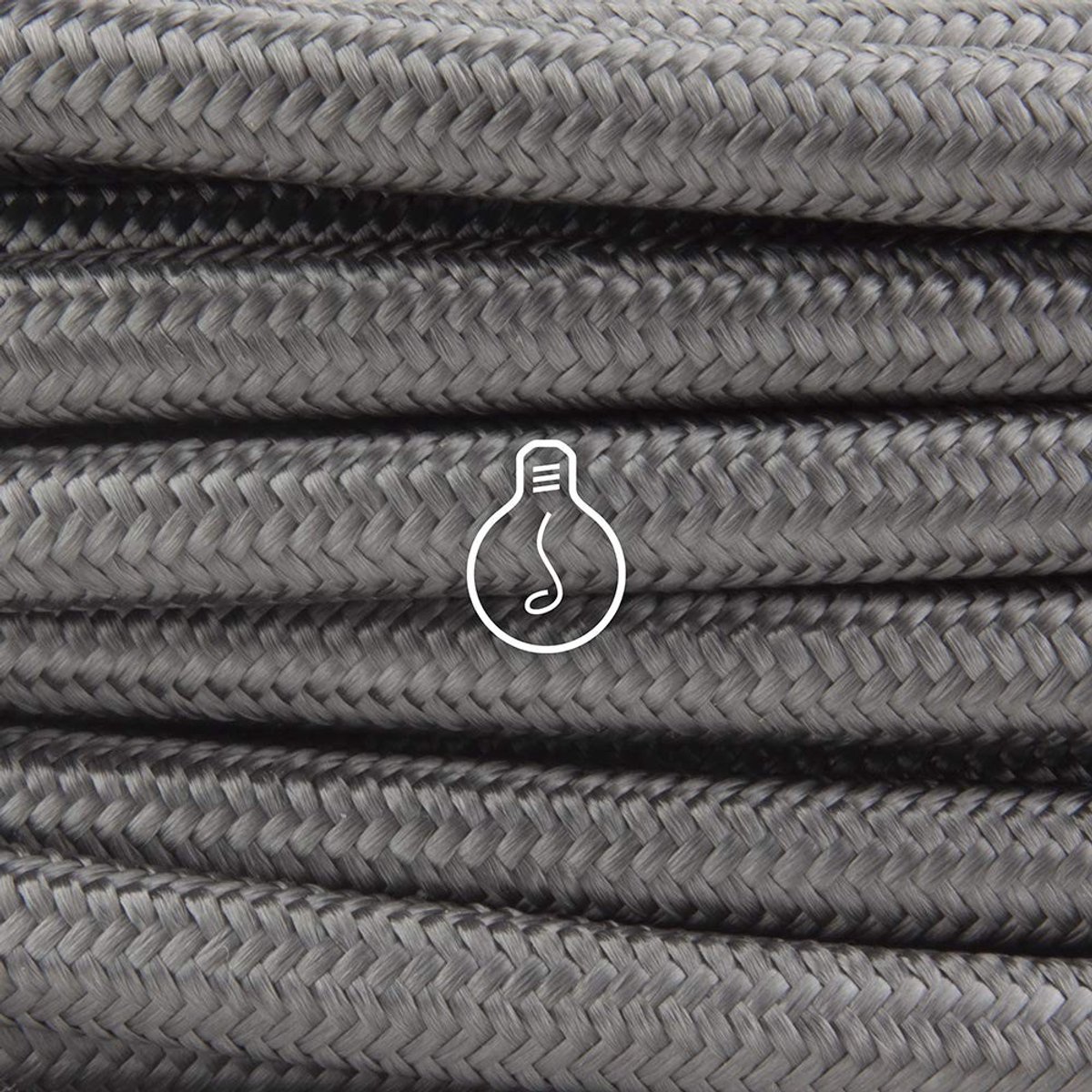 Omgoods - Elektrische Kleurige Stoffenkabel DONKERGRIJS 5 m, 2-draads