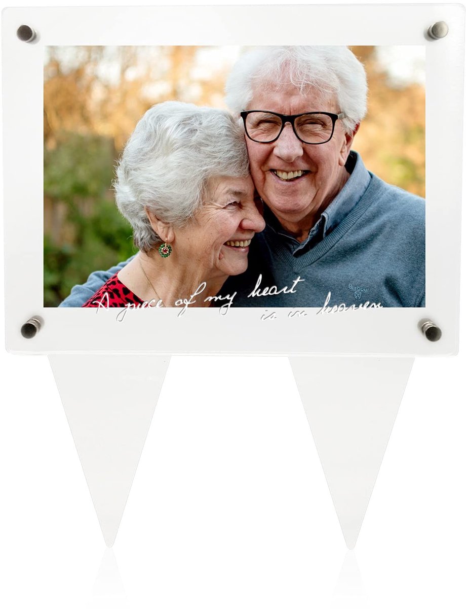 Omgoods - 5x7 Waterproof Photo Frame for Grave - Herdenkingslijst voor Buiten