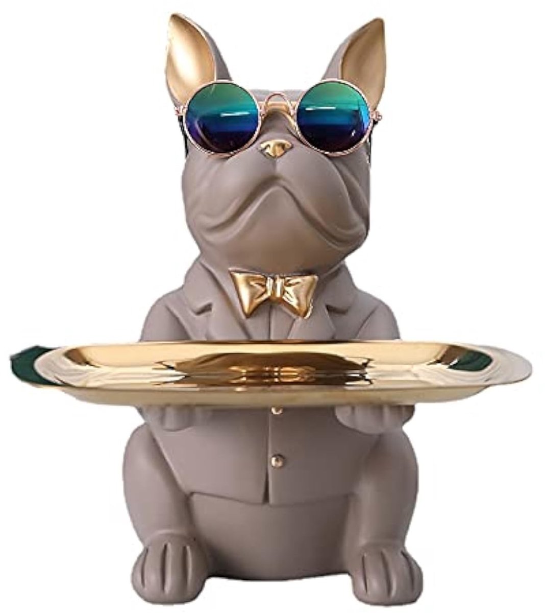 Omgoods - Multifunctionele Bulldog Beeld als Decoratieve Opbergtray