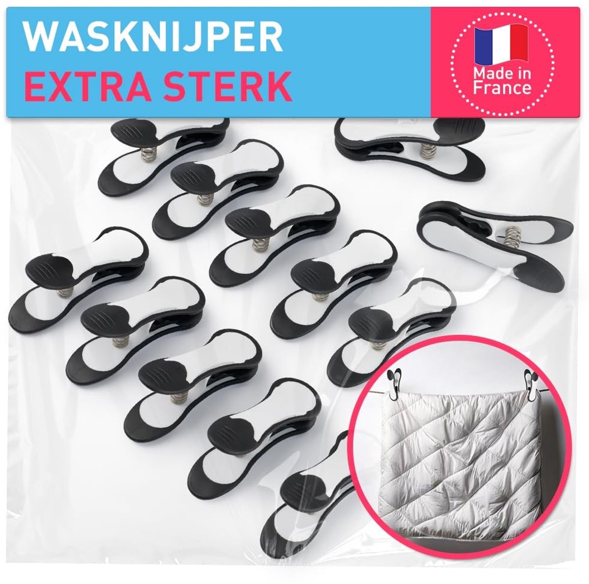 Omgoods - Extra Grote Wasknijpers, Set van 12