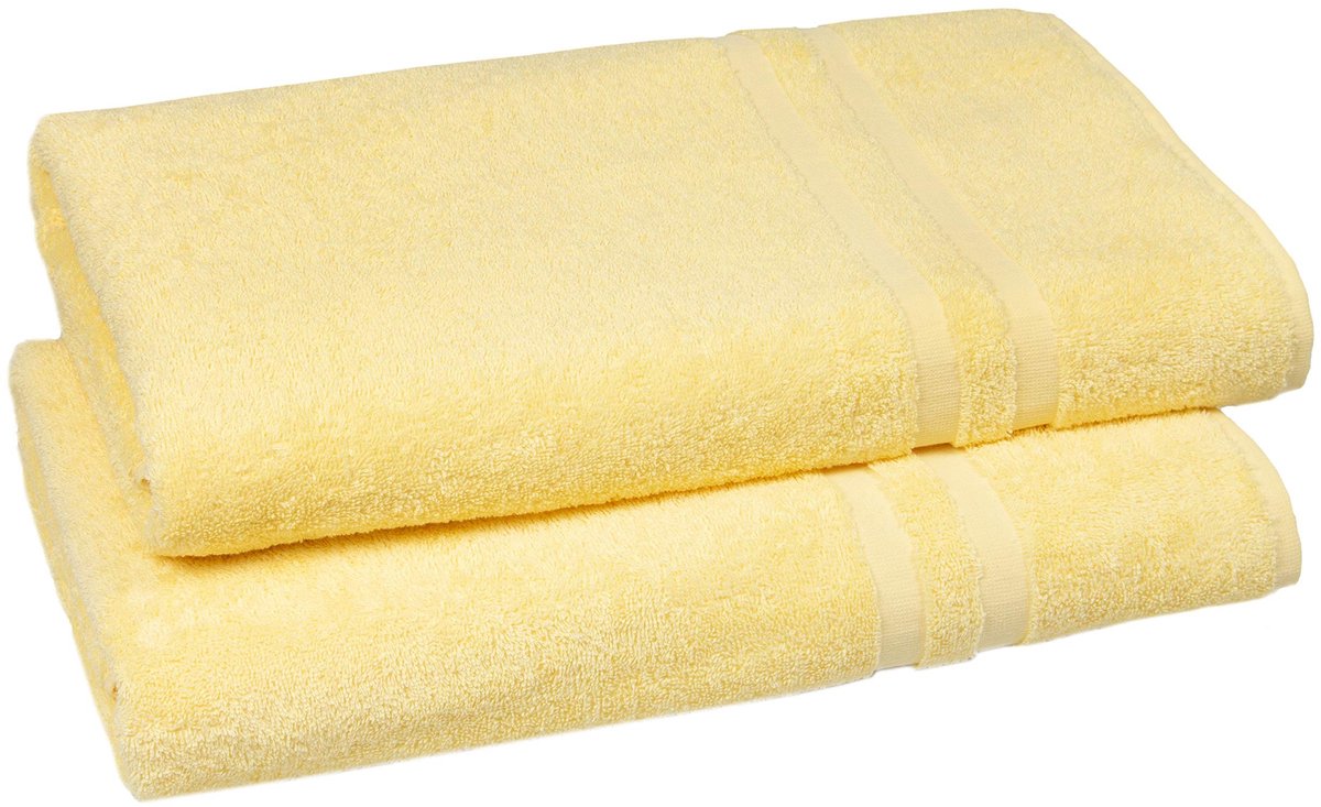 Omgoods - Set van 2 Gele Saunadoeken 70x180 cm van 100% Katoen