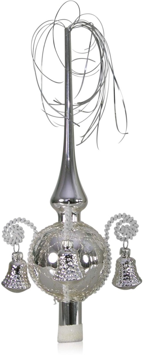 Omgoods - Lauschaer Glas Kerstboom Topper met Belletjes
