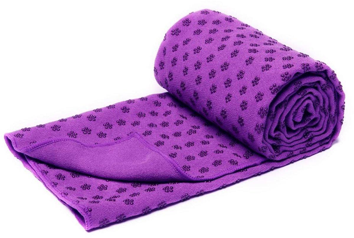 Omgoods - Antislip Sneldrogende Yogamat Handdoeken - Extra Lang met Draagtas (62 x 183 cm)