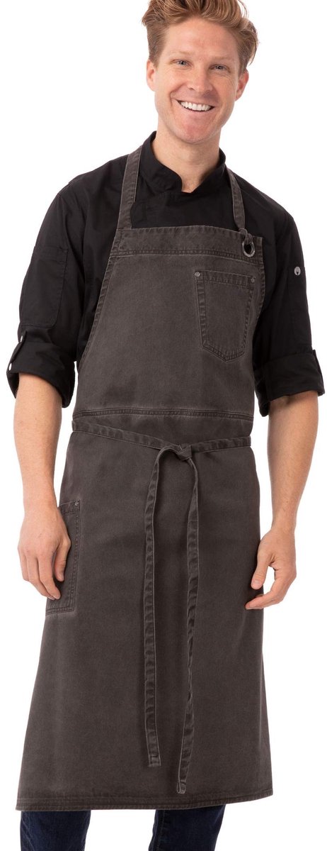 Omgoods - Chef's Bib Schort met Antieke Afwerking