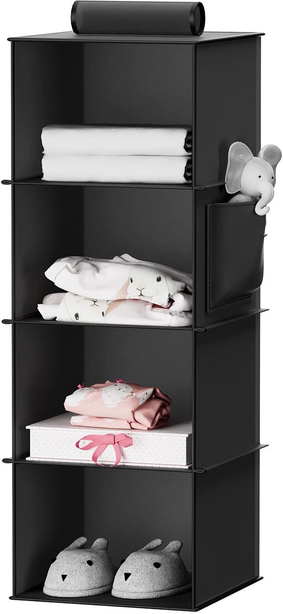 Omgoods - Hangende Plank met 4 Compartimenten - Organiser voor Kleding en Accessoires