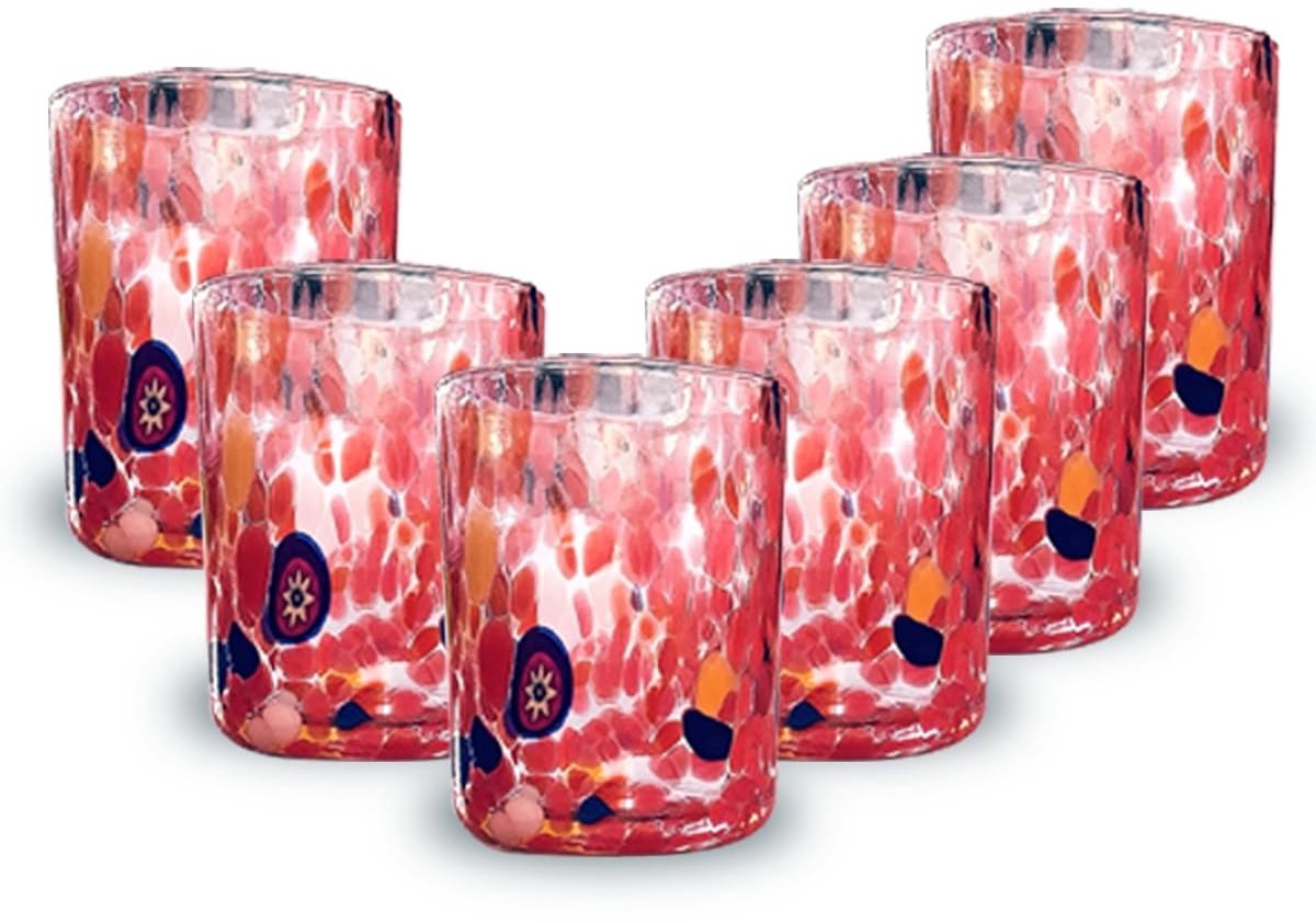 Omgoods - Set van 6 Handgemaakte Shotglazen van Murano Glas