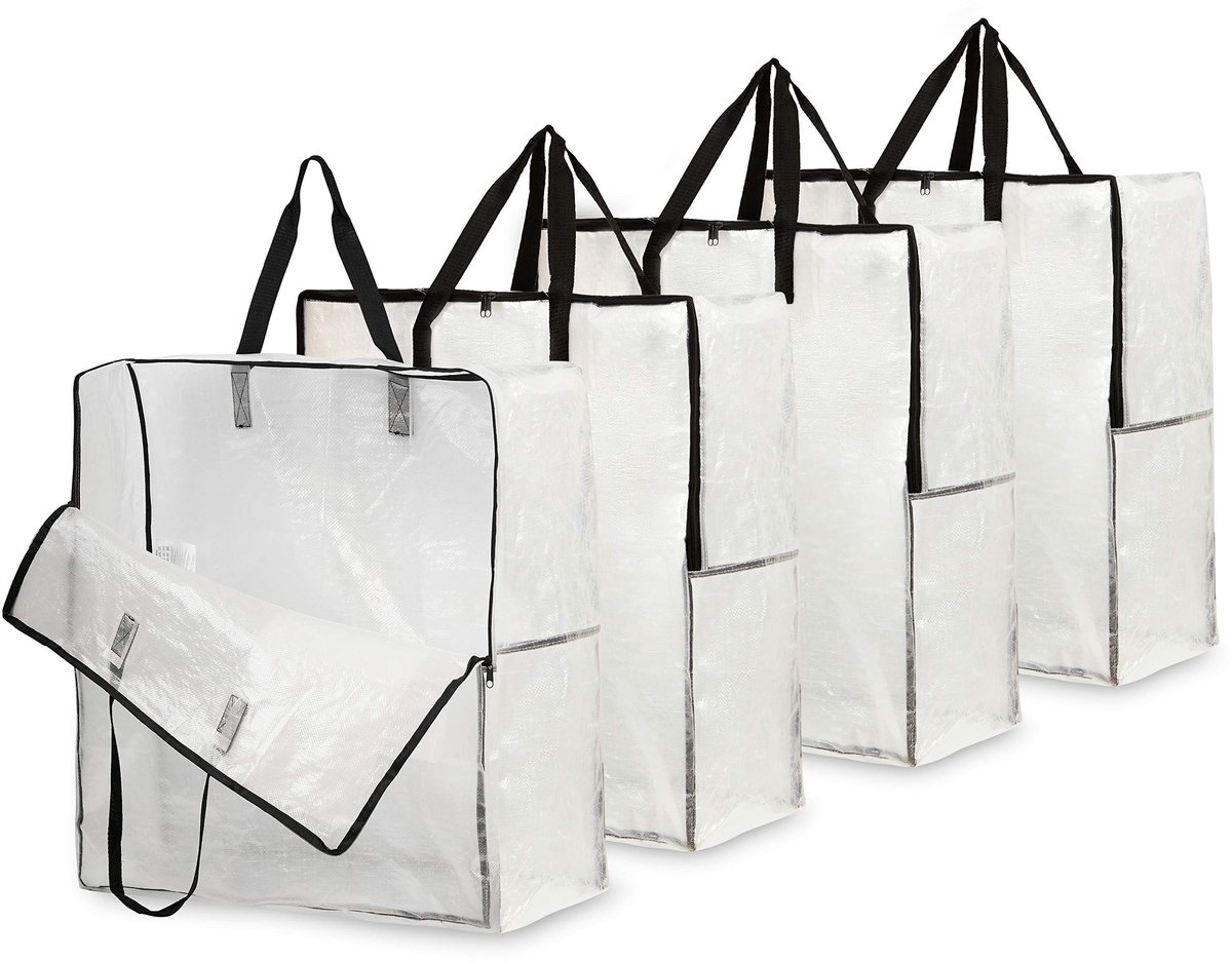 Omgoods - Set van 4 Draagbare Zipper Tassen voor Stofbescherming