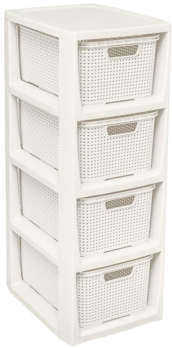 Omgoods - Rattan Opbergrek met 4 Laden