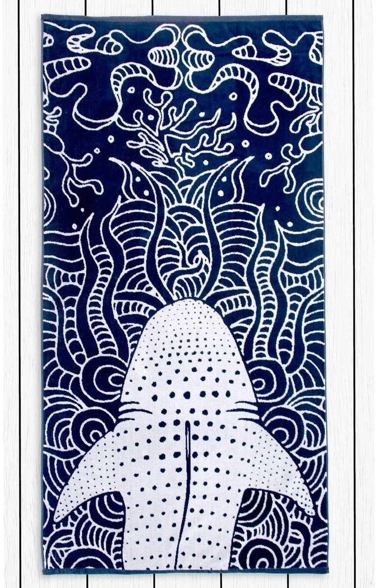 Omgoods - Zachte Bad- en Strandhanddoek 90x180 cm in Donkerblauw