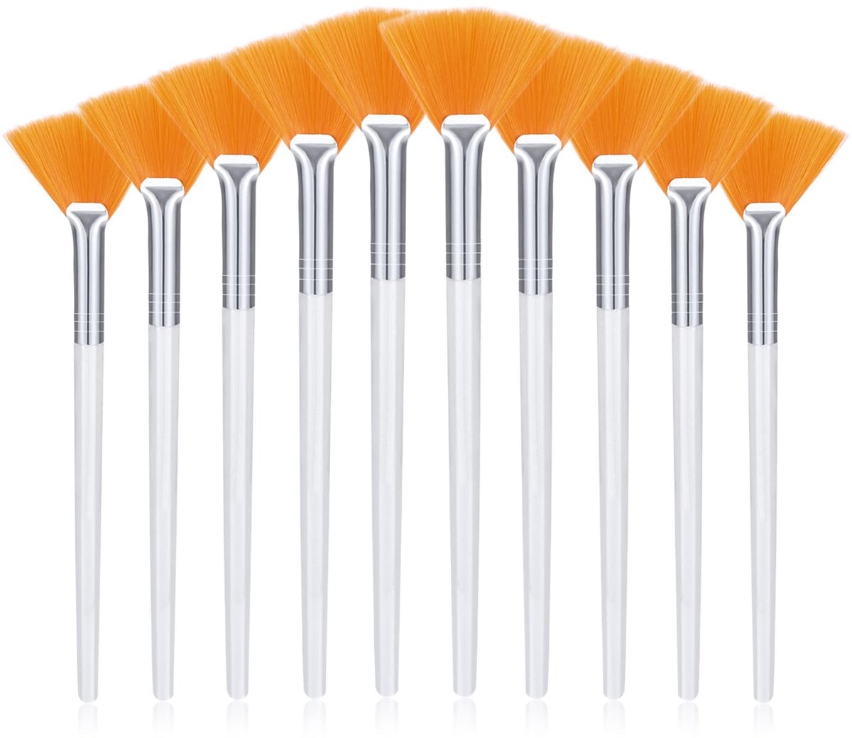 Omgoods - Set van 10 Masker Applicator Brushes met Transparante Handgreep