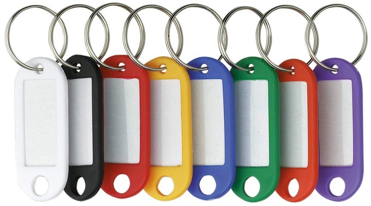 Omgoods - Set van 200 Sleutelhangers met Beschrijfbare Labels