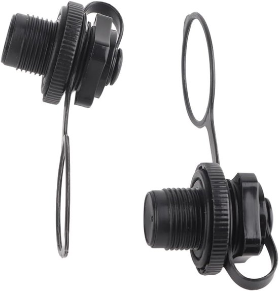 Luchtklep Opblaasbare Boot - Ventiel Kajak Luchtplug - Watersport Uitrusting - Met Dop en Schroefdraad - 22 mm Diameter - Zwart — afbeelding 4