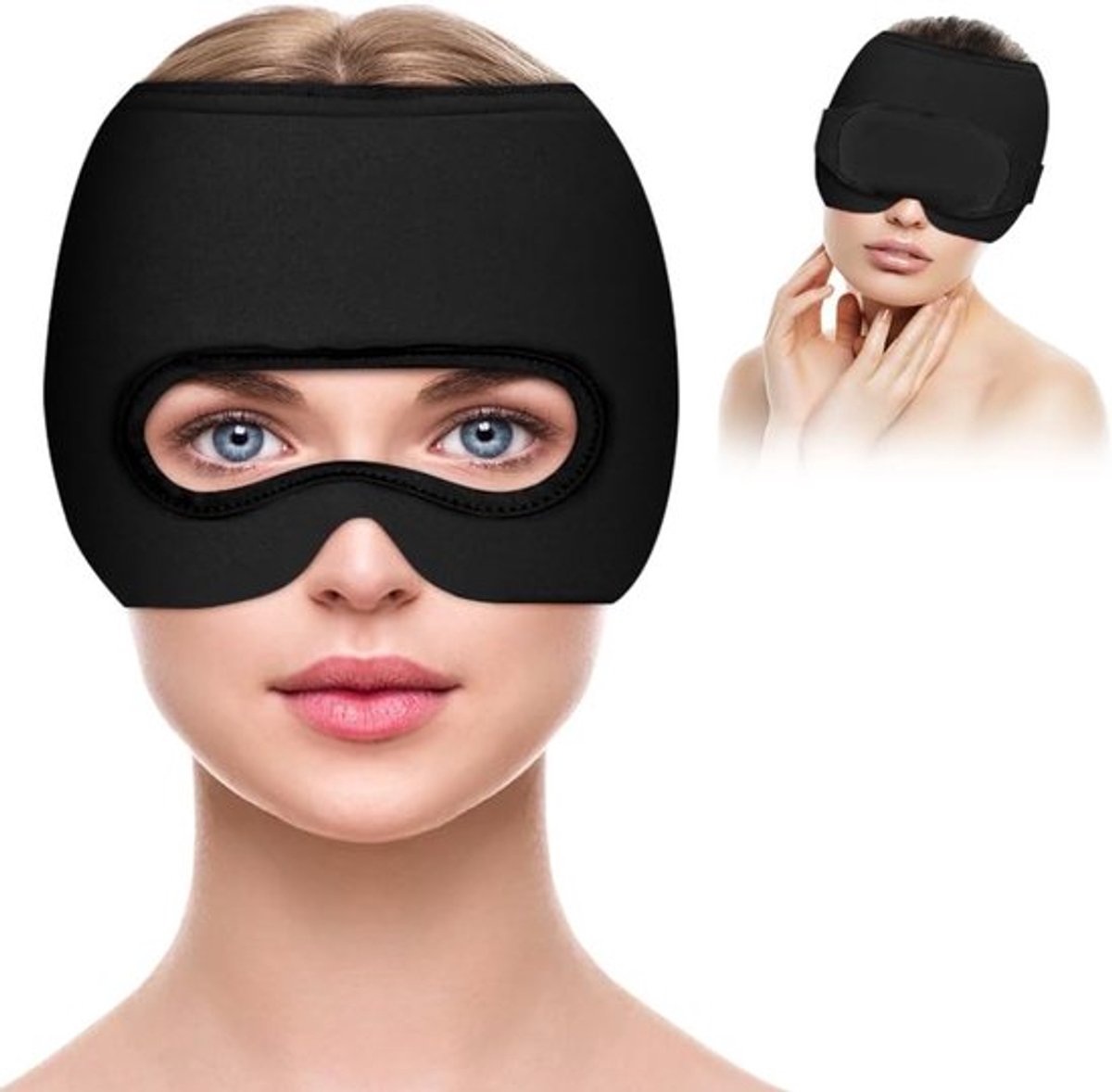 Koelmasker Hoed met Geëmbossed Gel voor Hoofdpijn, Migraine en Opgezwollen Ogen - Verkoelende Pads voor Ontspanning en Verlichting