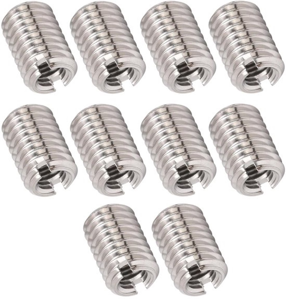 Complete Set van 10 Stuks Draad Reducerende Moeren Reparatieset, M5 x 0.8mm en M8 x 1.25mm, Ideaal voor Mechanische Toepassingen en Klussen
