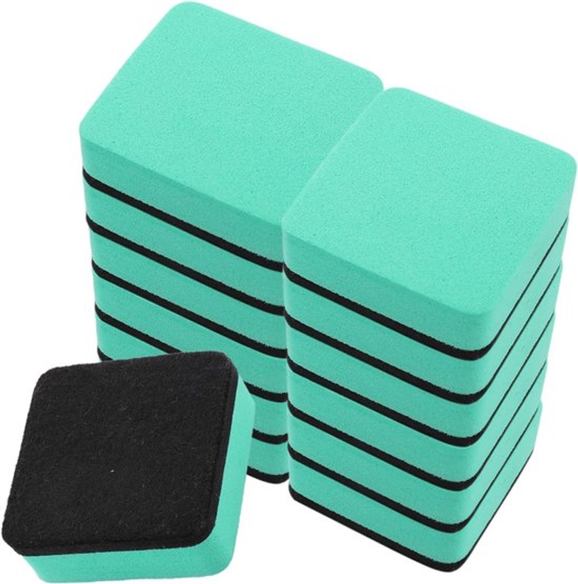 Mini Drooguitwisbare Gum, 12 Stuks Magnetische Whiteboard Gummen met Dikke Viltpad voor School en Kantoor, Ideaal voor Leraren en Presentaties