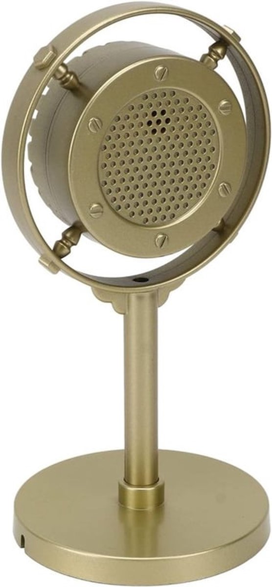 Retro Microfoon Steun, Valse Plastic Klassieke Microfoon Model voor Feest en Verjaardag, Vintage Bureau Microfoon Ondersteuning voor Decoratie en Fotografie (Goud)