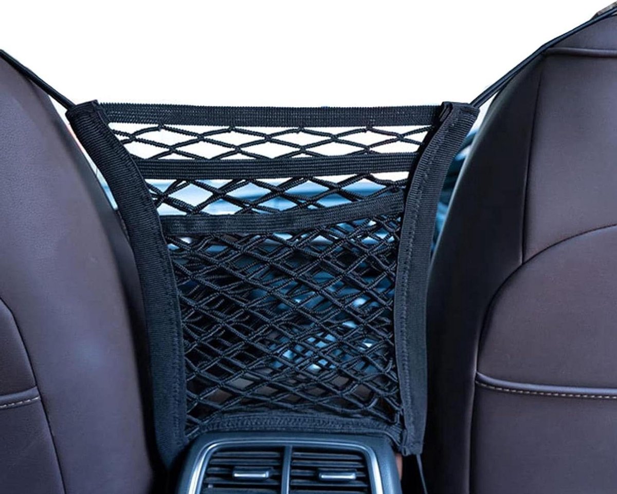 Auto Opbergnet - Opbergvak Auto - Auto Organiseren - 3-laags Ontwerp - 1 kg - Zwart