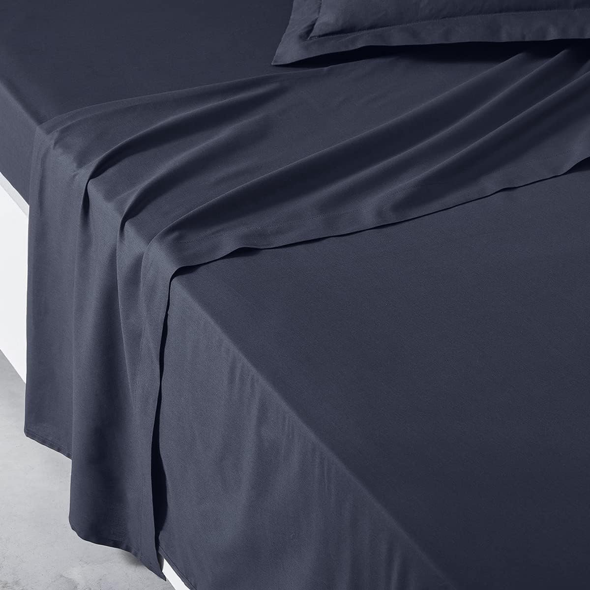Bedlaken Dubbele Bed 240 x 300 cm - Katoen - Effen Blauw - Machinewasbaar - ShopVlot