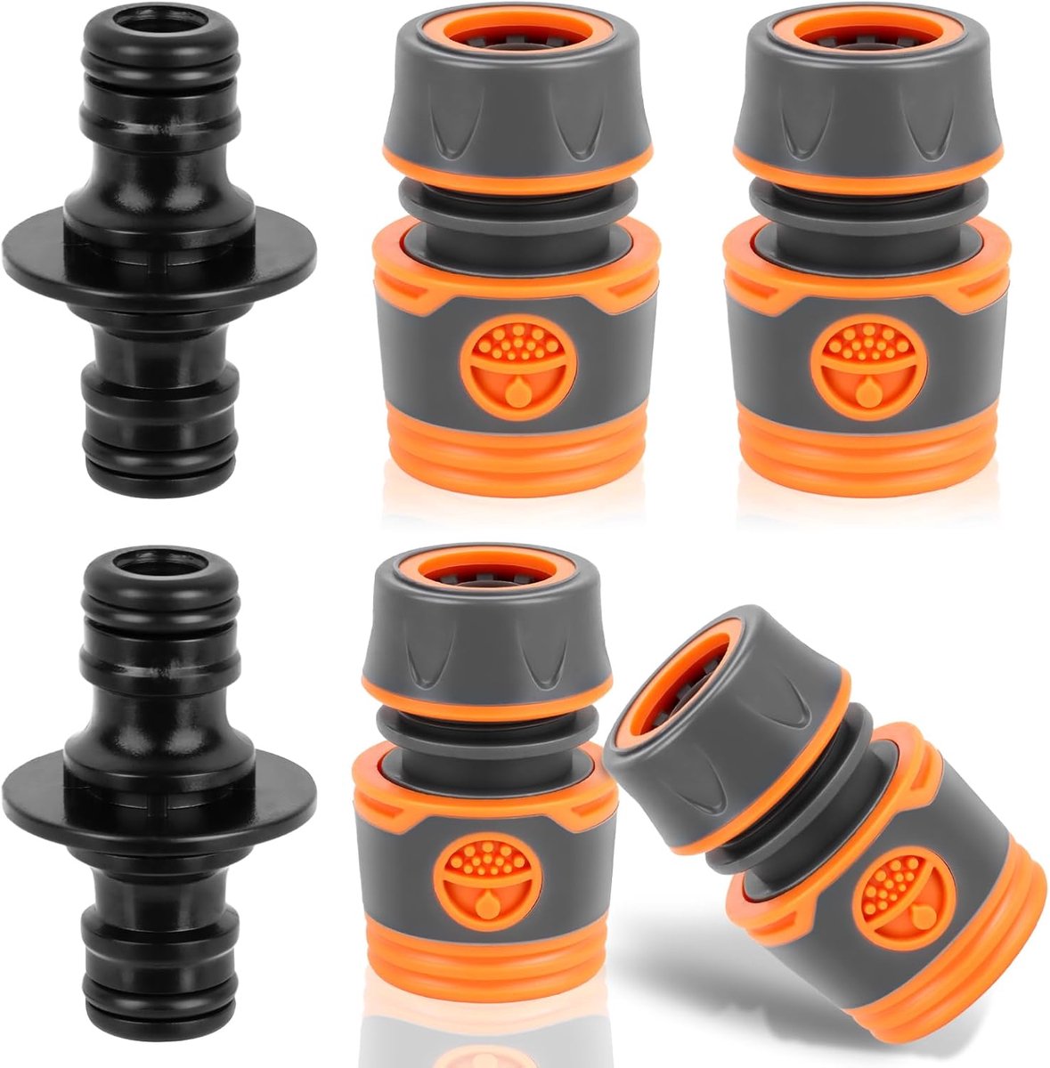Hose Connector 1/2 inch - 4 stuks Slangverbinders - Voor tuinirrigatie - Eenvoudige aansluiting van tuinslangen - SnelShoppen
