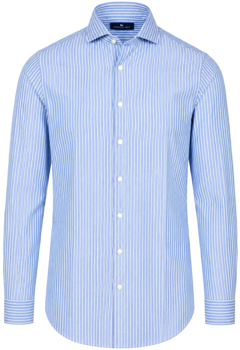 Steppin' Out Oxford Overhemd Stripe Blauw - Maat XL - Heren