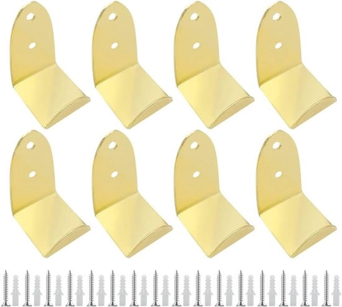U-vormige Draagbeugel - 8 Stuks Beugels voor het Ophangen van Foto's, Spiegels en Doeken met Schroeven en Expansieschroeven Inbegrepen