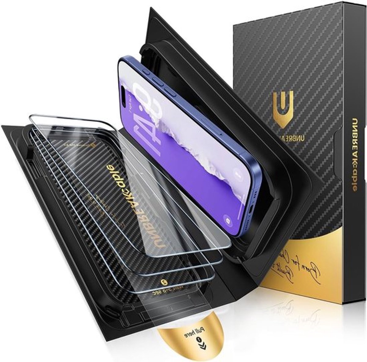 Gehard Glas Screenprotector voor iPhone 17 Pro [3-Pack], 9H+ Hardheid, Anti-Vingerafdruk, Volledige Bescherming en Ultrahelder Design, 6,3 Inch