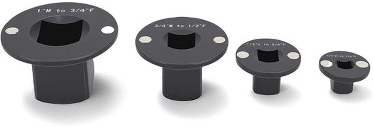 Laagprofiel-Impact socket-adapterset van 4 onderdelen