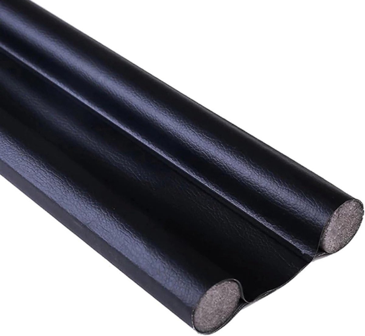SnelShoppen - Double Draught Excluder - Dichtingsroller - Verstelbaar - Dichtstrip - 96 Cm - Zwart - Energiezuinig - Ideaal voor Deur en Raam