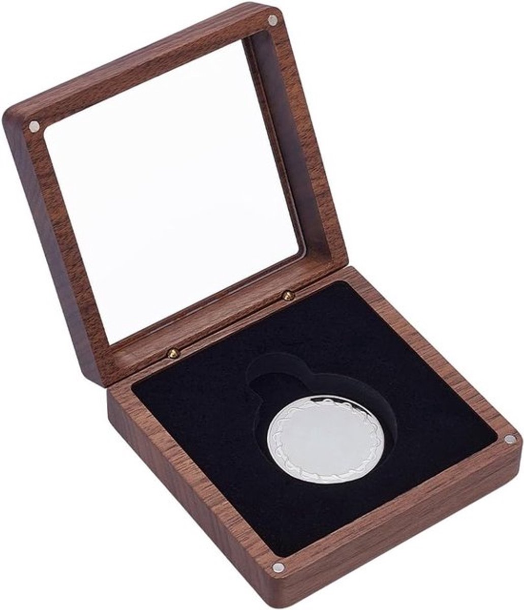 Houten Opbergdoos voor Pocket Watch, Display Case met Duidelijk Acryldeksel, Ideaal voor Reizen en Organisatie van Zakhorloges voor Mannen en Vrouwen
