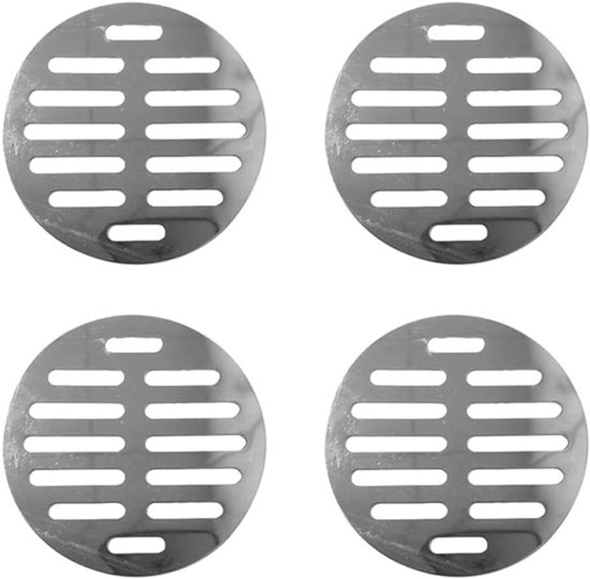 Afvoerputdeksel Set van 4, Roestvrijstalen Bescherming voor Badkamer en Keuken, Douche Accessoires (102mm)