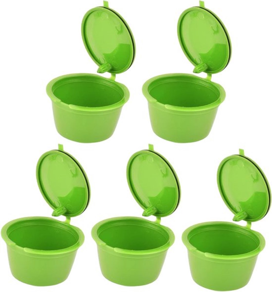 Herbruikbare Koffiecapsules, 5 Stuks Koffiefilters, Navulbare Capsule Cups met Maatlepel, Geschikt voor Dolce Gusto Modellen zoals Melody en Genio