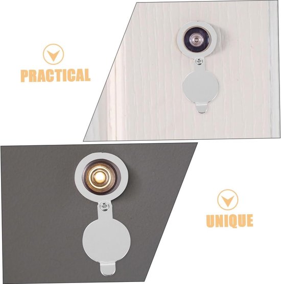 Deurspion Deksel - Kijkgat Cover Privacy - Inkijk Voorkomen - Sterk Koper Materiaal - 5.5 cm - Zilver — afbeelding 5