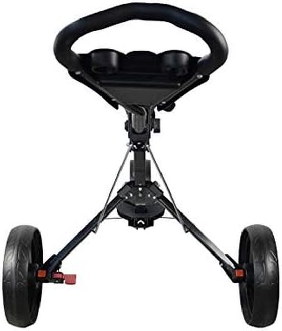 Golf Trolley - Golftrolley 3 Wielen - Golfen Op De Baan - Lichtgewicht Metalen Frame - Inklapbaar - Grijs — afbeelding 4