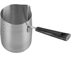 Melkopschuimkan Roestvrij Staal - Koffiekan Stoomkan - Latte Cappuccino Maken - Met Lang Handvat - 1000 ml - Zilver