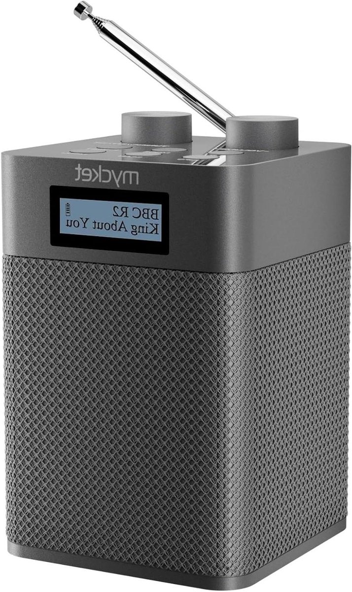 Digitale Radio - Draagbare DAB - Muziek Luisteren - Oplaadbaar Bluetooth - 87 x 87 x 13 cm - Zwart