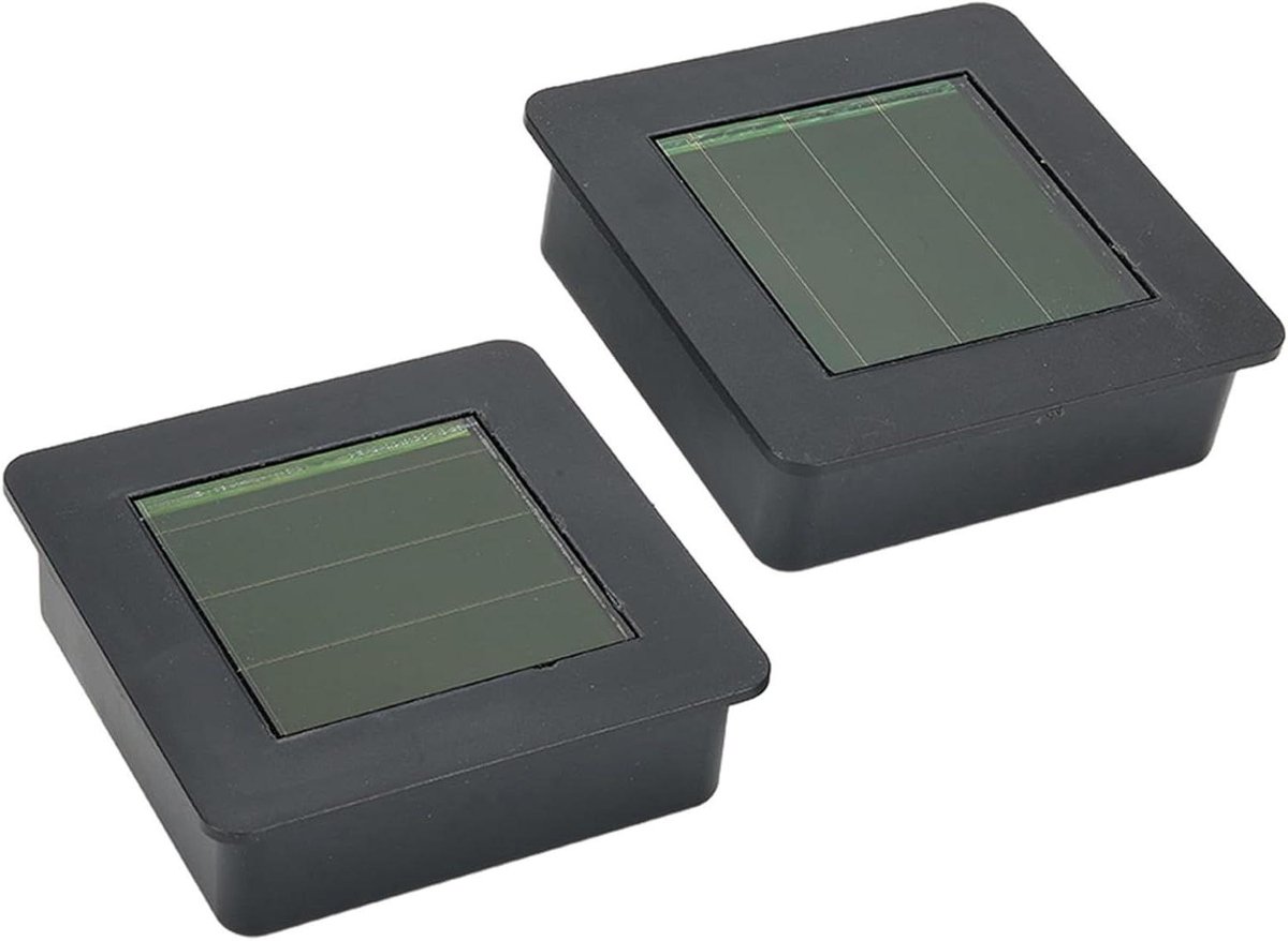 Zonne-licht Vervanging Top - Solar Lamp Reparatie - Tuinverlichting Repareren - Amorf Zonnepaneel - 2 stuks - Zwart