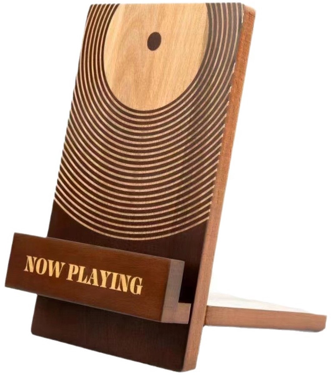 LP Standaard - Hout - Vinyl Rek - Platenhouder - Platen Standaard - LP Opbergsysteem - 14.5*23*4.5 cm