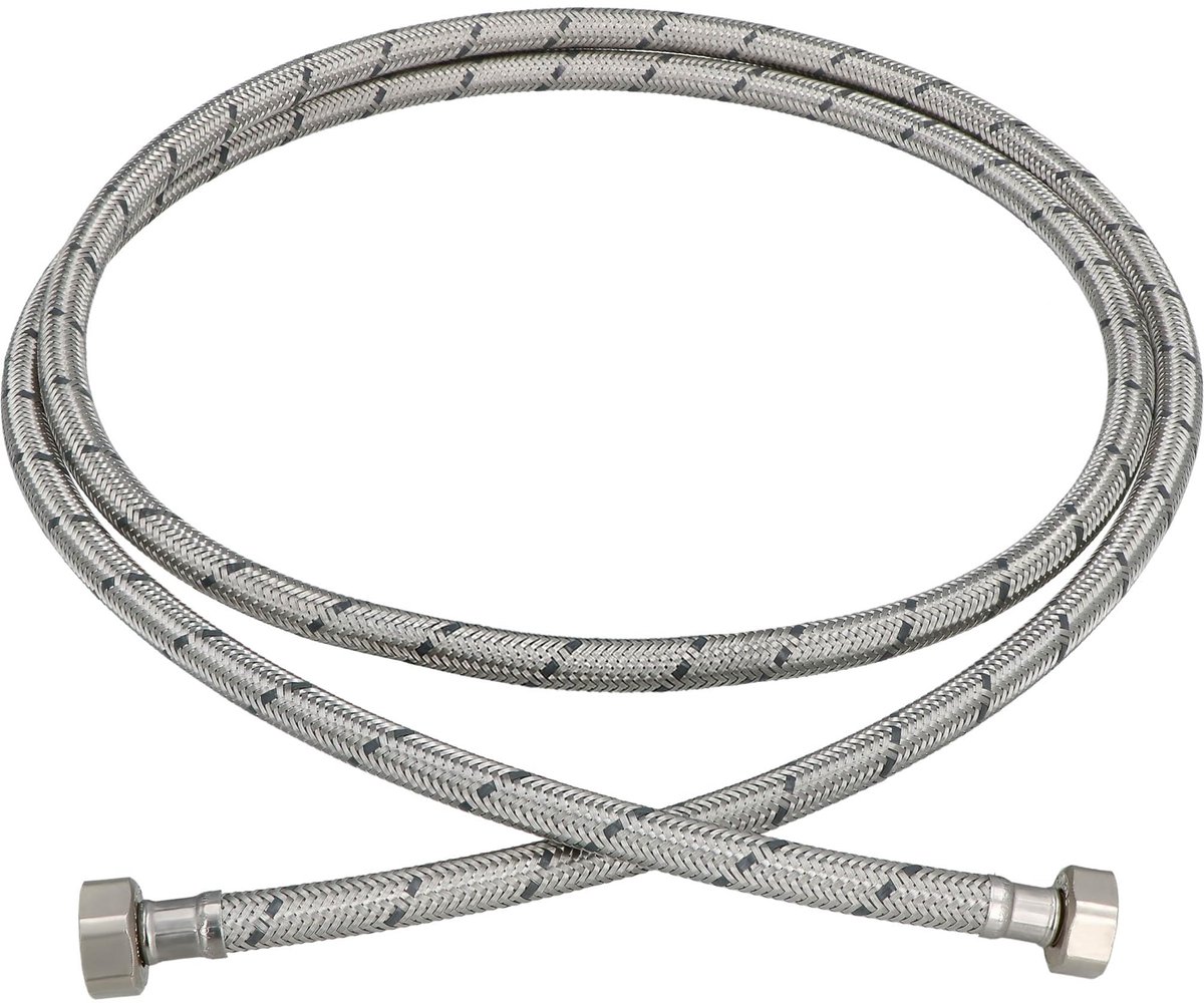 KOTARBAU® Flexibele Aansluitslang 1/2" x 1/2" - Flexibele Kraanslang 200 cm - Sanitaire Aansluitslang - Flexibele Verbindingsslang - Aansluitslang Armatuur - met Roestvrijstalen Vlechtwerk