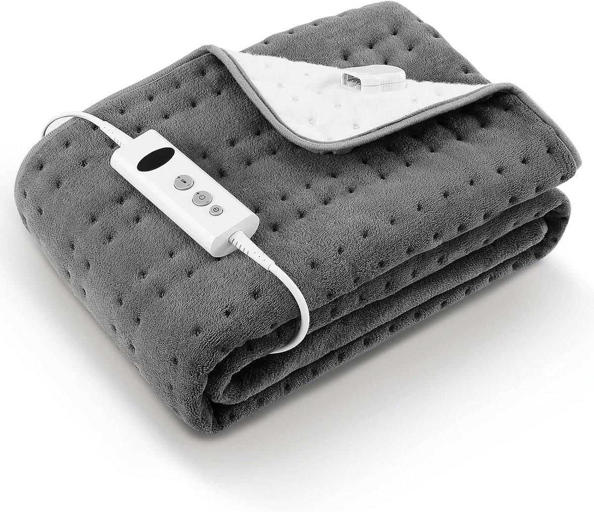 Elektrisch Onderdeken - Verwarmde Deken - Warmte Creëren - 10 Temperatuur Niveaus - 150x80 cm - Grijs