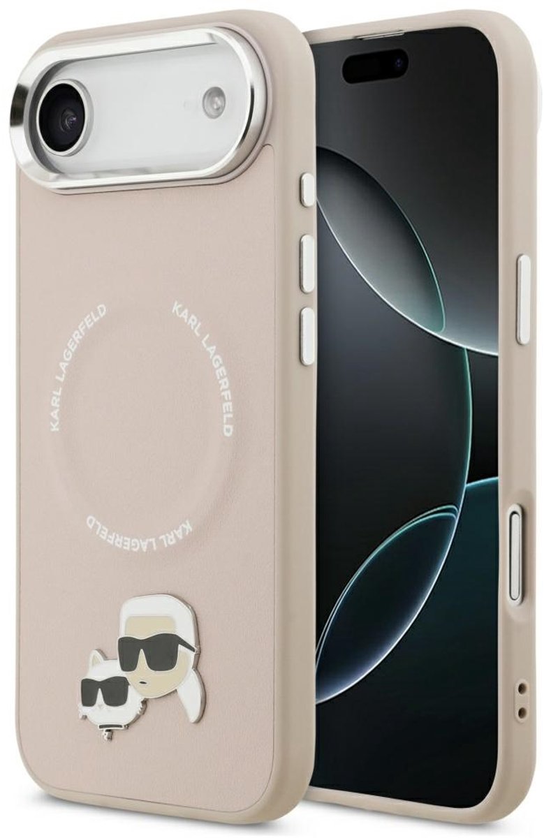 Karl Lagerfeld Karl & Choupette Magsafe Hoesje Voor Iphone Air Met Roze Pinnen