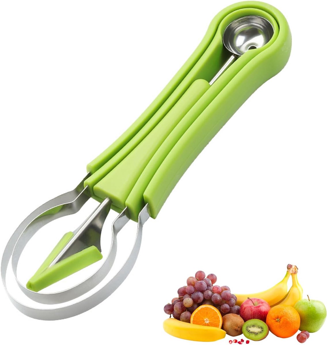 Fruit snijgereedschap set 4-in-1 - RVS - Multifunctioneel - Perfect voor fruit salades - ShopVlot
